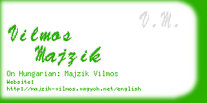 vilmos majzik business card